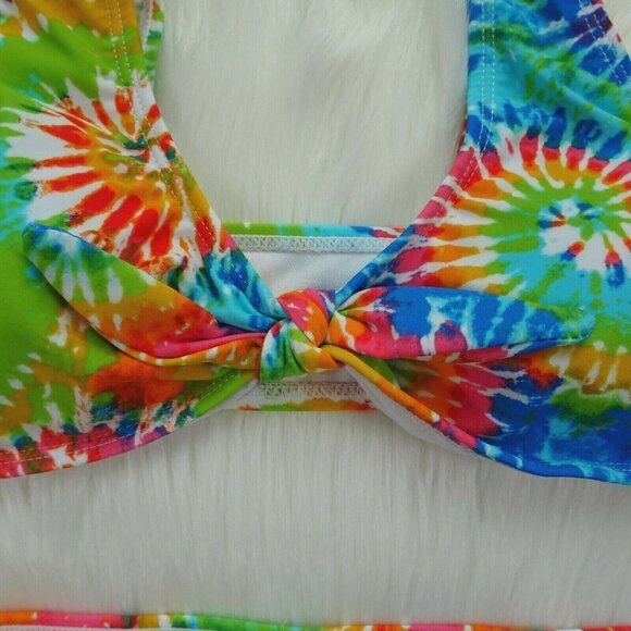 Cabana Del Sol Tie-Dye Swimwear 2-Piece Set Bikini Top & Bottoms NWT M - Picture 6 of 8